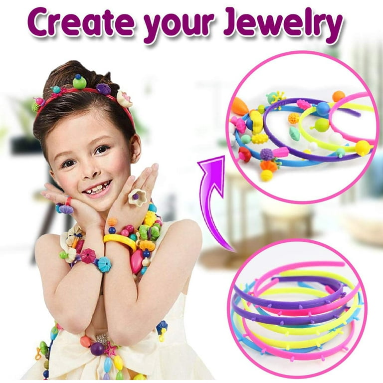 Pop Beads Gifts For Girls - 500+Pcs Diy Jewelry Making Kit For