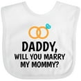 thumbnail image 3 of Inktastic Daddy Will You Marry My Mommy with Rings for Proposal Boys or Girls Baby Bib, 3 of 4