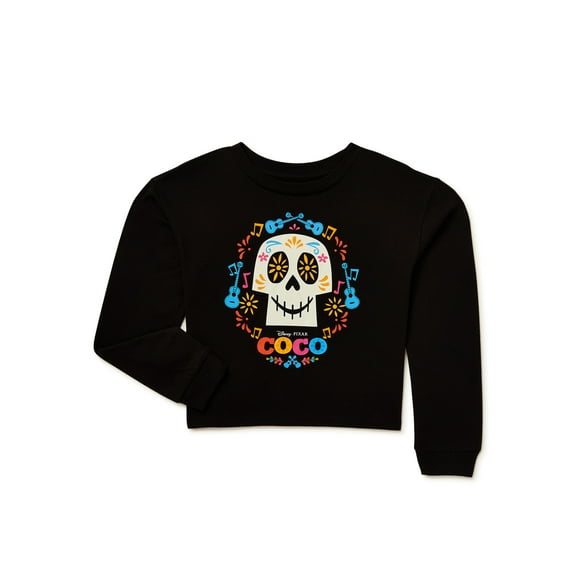 Disney Coco Girls Long Sleeve Sugar Skull T-Shirt, Sizes 4-18 & Plus