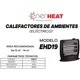 thumbnail image 3 of Calefactor Eléctrico ENERHEAT EHD19 800 Watts 110V 60HZ Blanco, 3 of 3