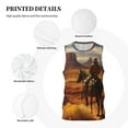 thumbnail image 3 of Honeii Western Desert Cowboy Cloud print basktball shirt for men and women, Unisex basketball jersey for Theme party-Small, 3 of 6