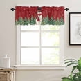thumbnail image 7 of Christmas Snowman Kitchen Curtains and Valances Set, Winter Snowflakes Pine Trees Art Rod Pocket Window Valance 18 Inch Window Curtain Panels for Living Room Bedroom Laundry, 27.5x36in, 3 Pieces, 7 of 7