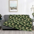 thumbnail image 2 of Rateoe Camouflage Dinosaur Pattern Flannel Throw Blanket, Ultra-soft Blanket for Bed, Couch, Car, Hypoallergenic Anti-pilling blanket-40"x30"(Horizontal), 2 of 6