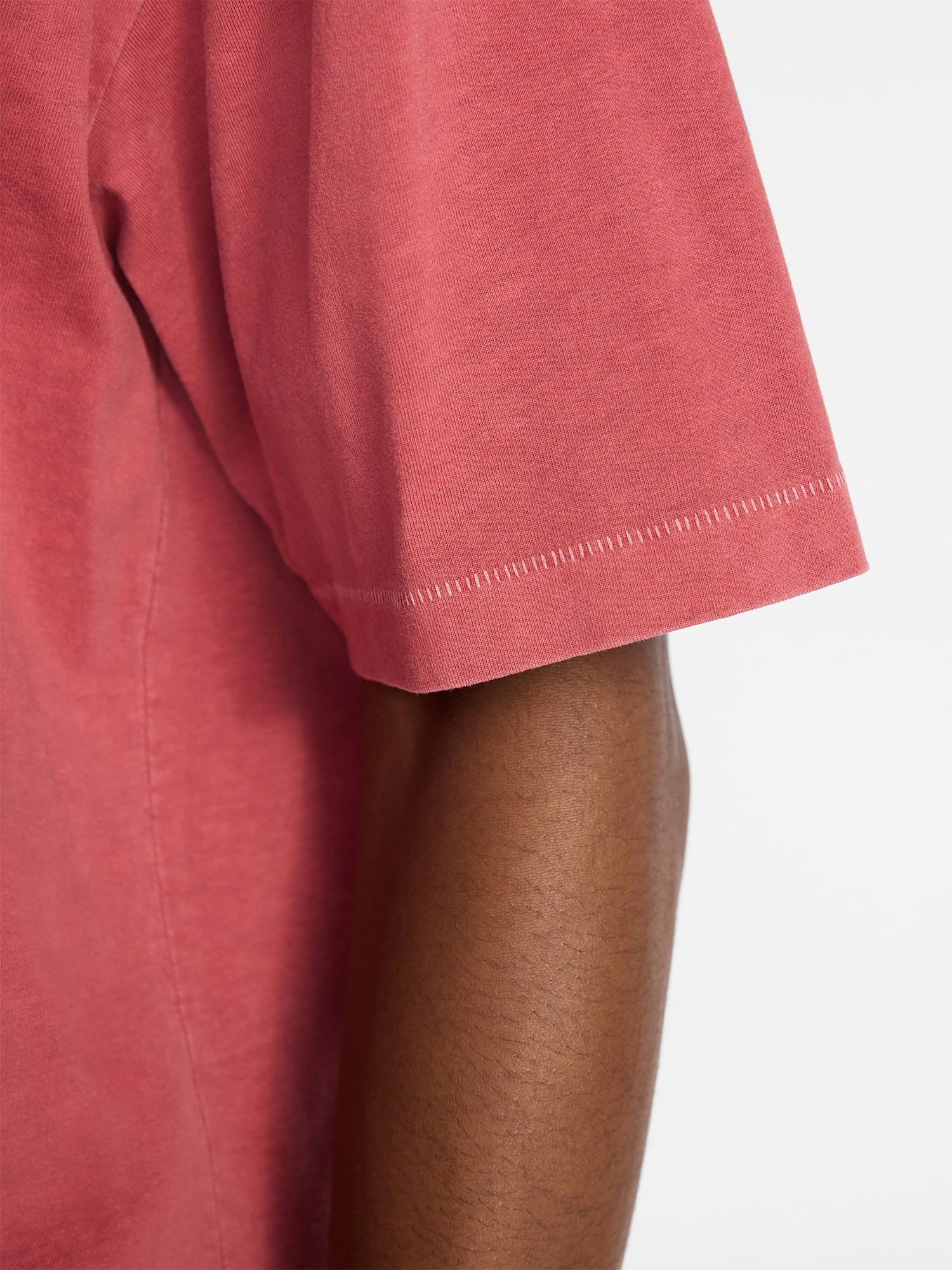 No Boundaries Men's Oversized Boxy Tee with Short Sleeves, XS-4XLT