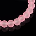 thumbnail image 2 of 30pcs Stretchy Frosted Glass Beads Bracelets for s Day Pink 42mm, 2 of 3