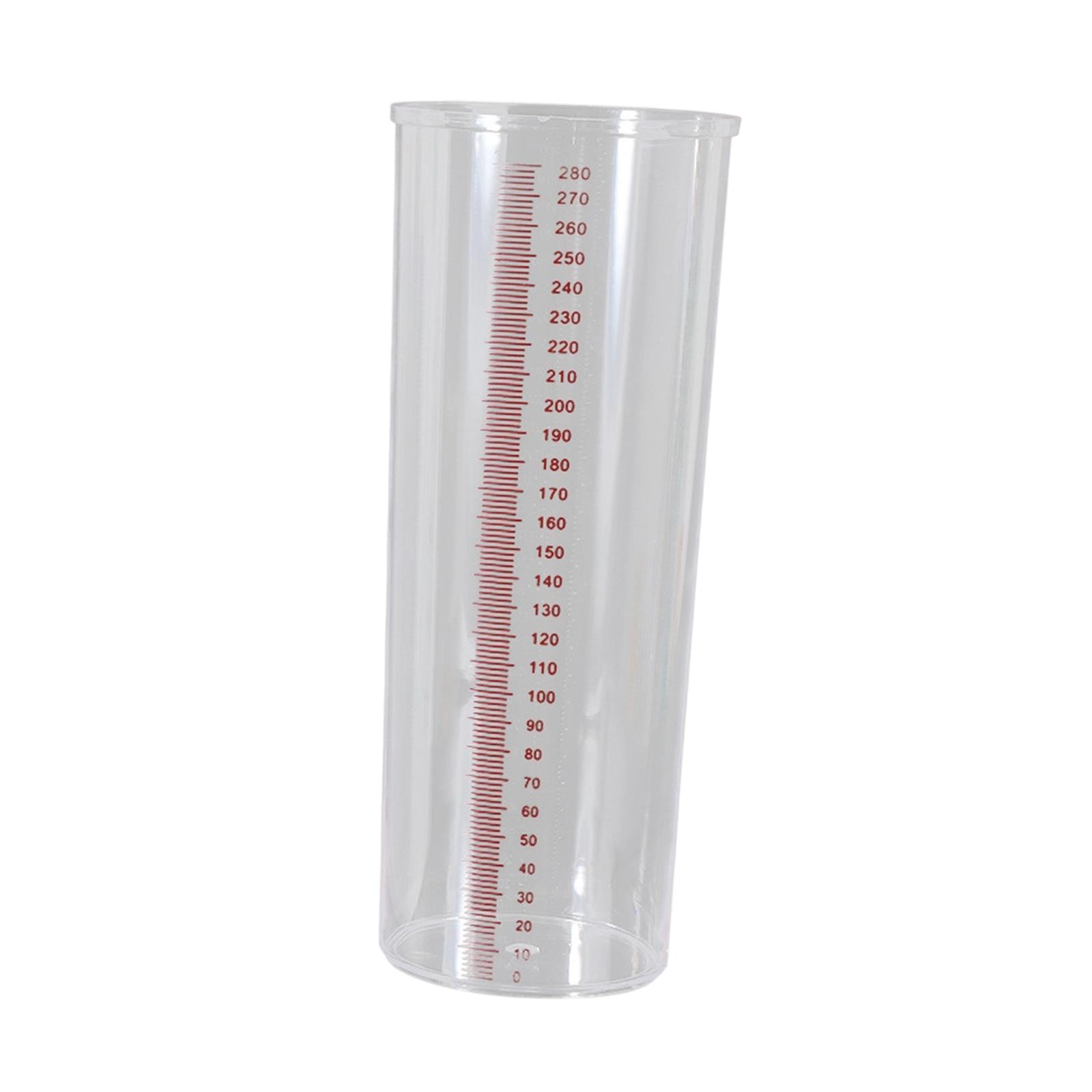 Graduated Cylinder Physics Measurement Rain Gauge Tube Plastic Construction for Experiment Teaching Education