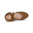 thumbnail image 4 of BLISSFUL STEP Chaussures pour Femmes Sandales Espadrilles à Talon Compensé Haut Bout Rond Brun 6, 4 of 7