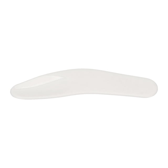 Cosmetic Spoon Spatula, 50pcs Washable White Cosmetic Cream Spatula Curved Shaped Keep Finger Cleansing For Home Use