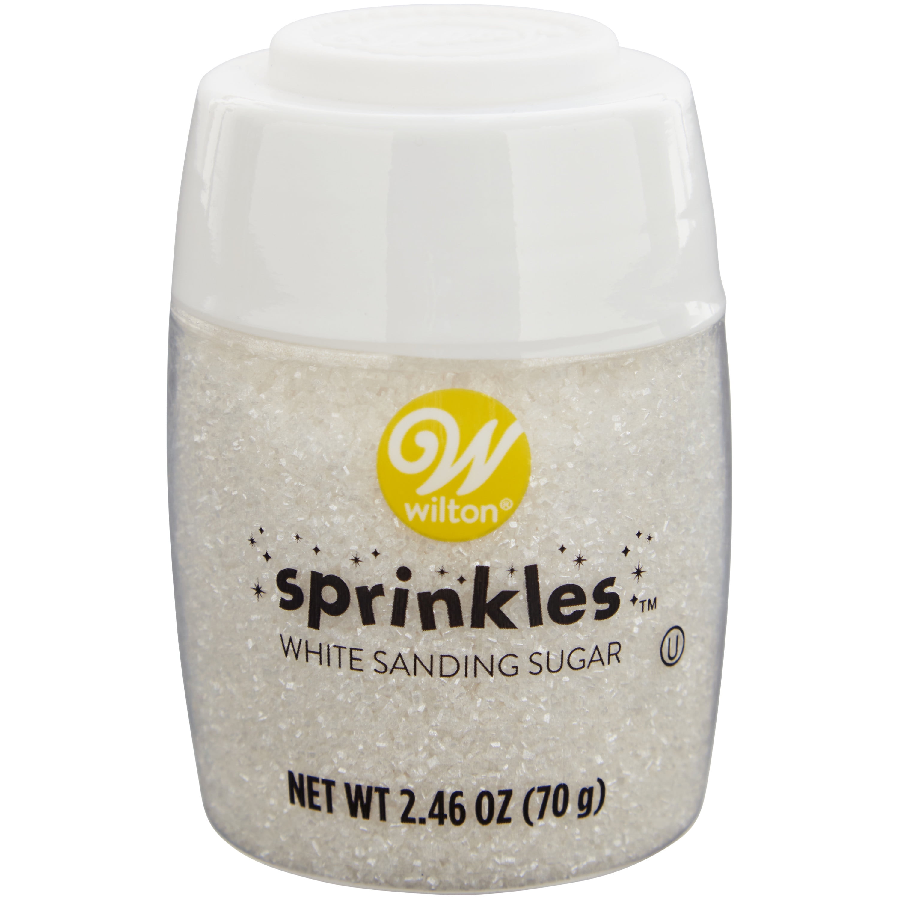 Wilton Sparkling White Sanding Sugar Sprinkles, 2.46 oz.