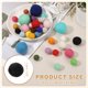 thumbnail image 2 of Uxcell 30 Pcs Bolas de Fieltro de Lana, Pompones de 0.6 Pulgadas para Manualidades, Pompones Hechos a Mano para Decoración de Arte y Manualidades, Negro, 2 of 6