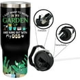 thumbnail image 4 of 30oz Plant Tumbler With Handle and Straw, Black Stainless Steel Vacuum Insulated Flip Straw Coffee Cup, Spill Proof Travel Mug, Gifts for Plant Lovers and Gardeners, 4 of 6