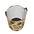 thumbnail image 5 of Uemuo Cherries and Ladybirds Pattern Circular Laundry Hamper Basket with handles,Collapsible laundry basket,Large capacity laundry hamper,Laundry Organizer-Medium, 5 of 8