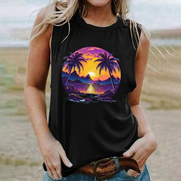 LiMoi Womens Tank Tops Loose Fit T Shirts Womens T Shirts Loose Fit Graphic Funny Plus Tops for Women Dressy Casual