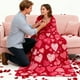 thumbnail image 1 of Lunxisen 2 Pcs Valentine's Day Throw Blanket Red Pink Heart Plaid Fuzzy Blanket Romantic Love Heart Decorative Soft Cozy Flannel Blanket for Mom Couple Home Bed Couch Chair.(100*130cm), 1 of 8