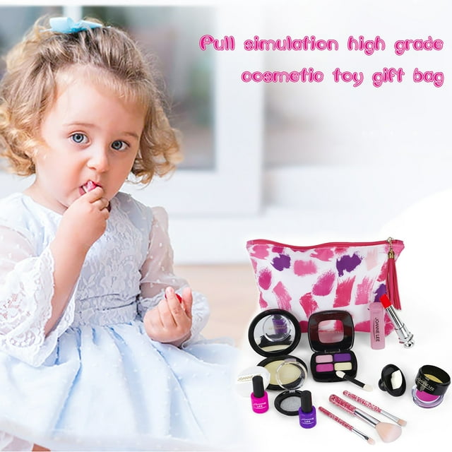 onlyliua Ofertas Semanales Juego de 12 Piezas de Maquillaje de Imitación para Niñas, Juguetes para Niñas, Bonitos Cosméticos de Moda, Regalo.