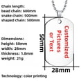 thumbnail image 2 of [Customized] Double-Sided Stainless Steel Dog Tag Picture Printing Inscription Necklace * 1 Set, 2 of 5
