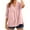 Pink women linen shirt, variant on YanHoo Womens Blouses 3/4 Sleeve Spring Tops Loose Fit V Neck Shirts Dressy Casual Summer Cotton Linen Basic Tee Tshirt White,XL