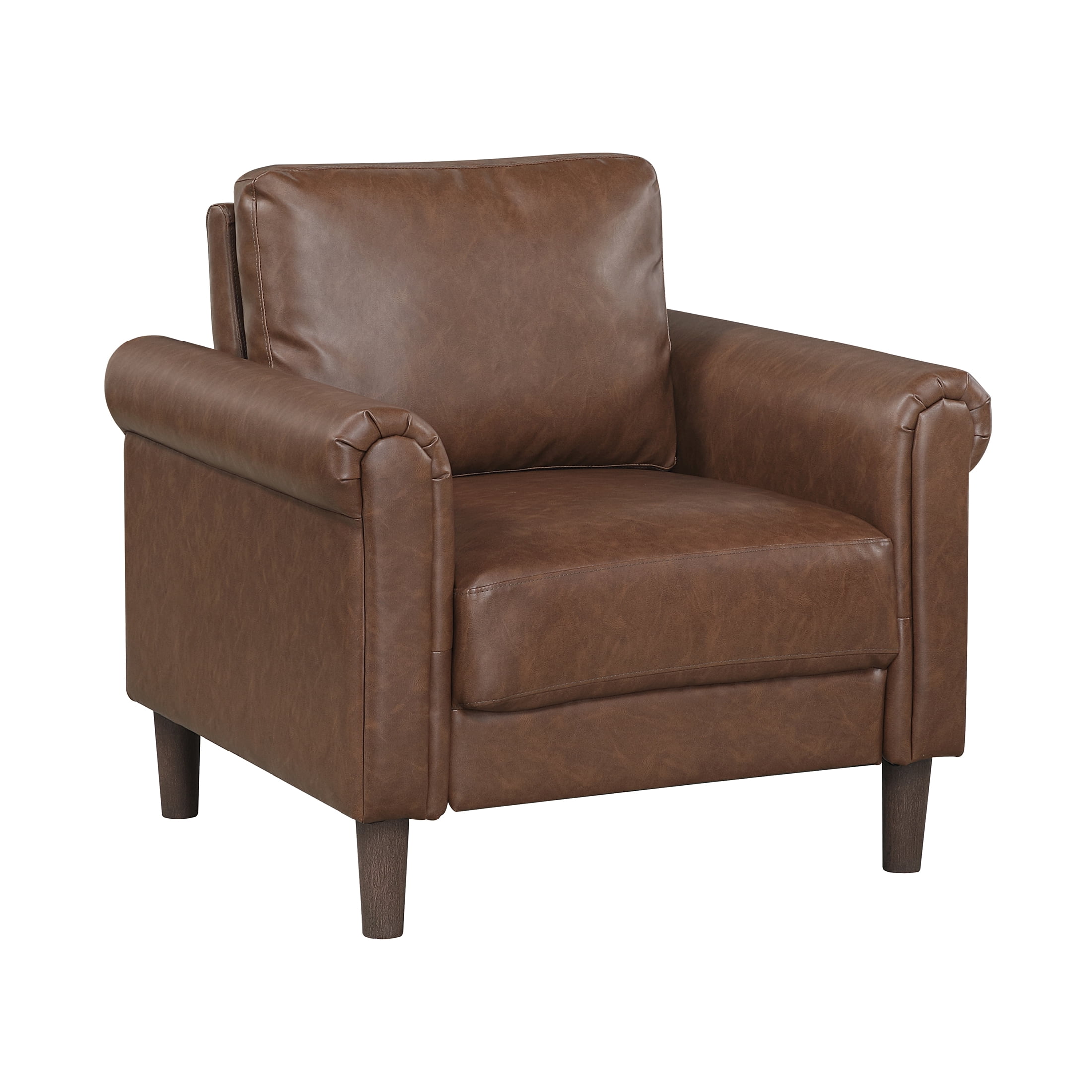 OakvillePark Marlinth Faux Leather Chair, Chocolate