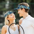 thumbnail image 6 of Zufioo Hawaiian Style Print Adult Hollow Hat, Sun Protection Sports Hat - Sweat-absorbent, Adjustable Velcro Style, Unisex, Suitable for Outdoors, 6 of 7
