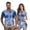 Blue Polynesian, variant on Blue Polynesian Couple Matching Outfit Men Zipper Shirt Short Sleeve Golf Casual Workout Collared Cool Shirt and Golf Clothes for Women Sleeveless with Built in Shorts