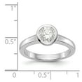 thumbnail image 7 of 14K White Gold mounting Ring Band Only Round Bezel Solitaire Engagement, Size 8, 7 of 7