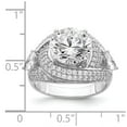 thumbnail image 5 of Sterling Silver Rhod-plated CZ Ring QR6939, 5 of 5