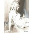 thumbnail image 2 of Loreth, Lanie 15x18 Black Ornate Wood Framed with Double Matting Museum Art Print Titled - Sketched Waking Woman II, 2 of 4