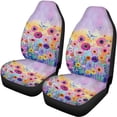 thumbnail image 6 of KUIFORTI Wildflower Car Seat Cover 4 PCS ,Car Front Seats and Rear Bench Cove Universal Vehicle Seats Cushion Pad Mat Automotive Interior Protection Accessories, 6 of 7