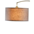 thumbnail image 2 of Benjara BM201810, Brown and Bronze Metal Arched Floor Lamp with Hanging Drum Shaped Shade, 2 of 5