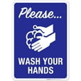 thumbnail image 1 of Hand Washing Sign, Please Wash Your Hands Sign,, 1 of 1