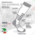 thumbnail image 3 of Eurosock Unisex Youth Little Kids Supreme Ski Socks, Black/Yellow, XXXX-Small, 3 of 4