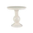 thumbnail image 3 of Pemberly Row Table d'Appoint Ronde Transitionnelle en Bois avec Base Piédestal, Crème, 3 of 12