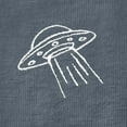 thumbnail image 2 of Dalix UFO Embroidered Cotton Classic Fit Long Sleeve Crewneck Tee Shirt Mens in Vintage Navy M Medium, 2 of 5