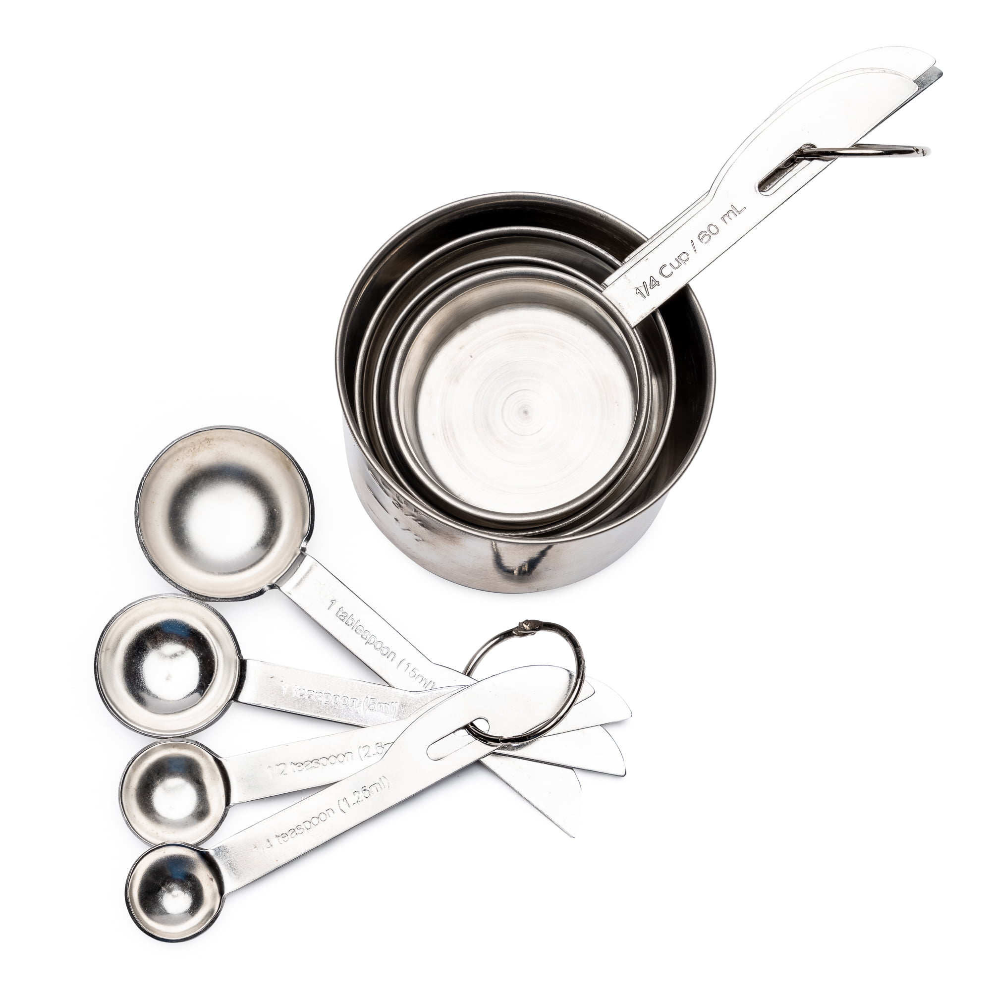 Home Basics 8-Piece Stainless Steel Measuring Spoons MC44417 - The Home  Depot