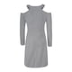thumbnail image 5 of Moda mujer sexy sólido hombro frío manga larga cuello redondo vestido regular Fridja  yut1248, 5 of 5