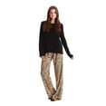 thumbnail image 2 of Just Love Womens Plush Pajama Pants Set with Socks 6808-10114-1X (Leopard - Sexy Beast, Small), 2 of 4
