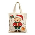 thumbnail image 2 of Antqov Christmas Canvas Tote Bag Reusable Santa Claus Christmas Gift Bag Large Capacity Tote Pouch for Home Office Supplies Gifts for Women, 2 of 6