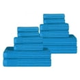 thumbnail image 3 of Family Modern Cotton 12-Piece Towel Set, Azure by Blue Nile Mills, 3 of 8