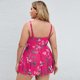 thumbnail image 4 of Traje de baño de dos piezas, traje de baño dividido con estampado Floral a la moda, traje de baño para mujer para piscina, fiesta en la playa, rosa, flor roja, 3XL, 4 of 6