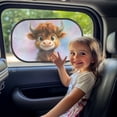 thumbnail image 3 of Yuyamidu Cute Highland Cow Car Window Shades Car Sun Shades 2 PCS Adorable Side Window Automotive Sunshades for Baby Car Back Window Sunshades, 3 of 7