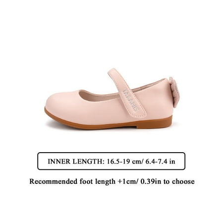 

TARANIS Girls Elegant Mary Jane Flats Non-slip Lightweight Soft Sole Hook And Loop Fastener Shoes For Spring