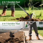 Walensee 64inch Weed Puller Tool with 7-Tines Weed Rake for Gardening, Uprooting Weeding Pull for Yard, Lawn, Patio and Garden