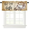 thumbnail image 3 of Coffee Coffee Beans Retro Curtains Home Decor Living Room Kitchen Balcony Room Window Curtain Bedroom Patio Decoration, 3 of 7