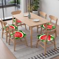 thumbnail image 6 of Summer Watermelon Seat Covers for Dining Room Chairs Set Of 6,Stretch Printed Washable Chair Seat Cover with Elastic Ties and Button,Removable Waterproof Couch Cushion Covers, 6 of 6
