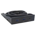 thumbnail image 1 of 3.5 Inch Desktop Floppy Bay Front Panel with 2 X USB 3.0 Type-A & 20Gbps Type-C Connector for PC Com, 1 of 5