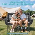 thumbnail image 2 of Slsy Double Beach Camping Chair with Canopy, Folding 2 Person Camping Sofa Seat, Portable Outdoor Loveseat with Shade, Oversize Camp Chair for Lawn, and Outdoor Activities, 2 of 8