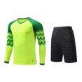 thumbnail image 2 of Kids Goalkeeper Uniform, Multicolor Long Sleeve Football Training Set, Soccer Goalie Jersey & Pants For Boys & Girls Green 11-12 Years, 2 of 6