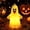 Playful, variant on Halloween LED Ghost Silicone Night Light with Hanging Hook, Lighted Vintage Patchwork Multi Expression Spooky Ghost for Window Porch Ambiances Halloween Hanging Ornamentation(Frowning)