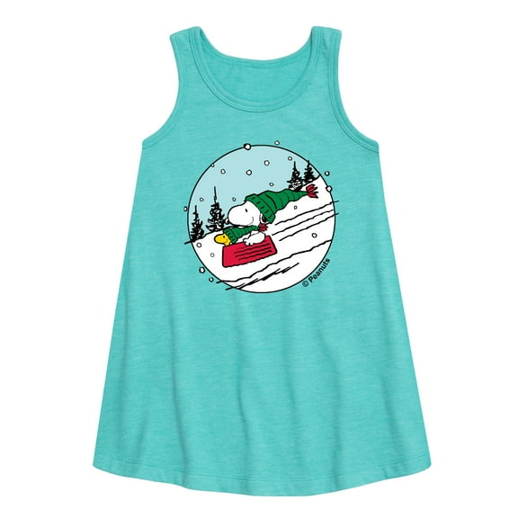 Peanuts - Snoopy Woodstock Sled - Toddler & Youth Girls A-line Dress
