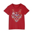thumbnail image 4 of Piuwrlz T-Shirts Tops for Kids Girls Short Sweatshirt Sleeve Red Size 5 Years, 4 of 4